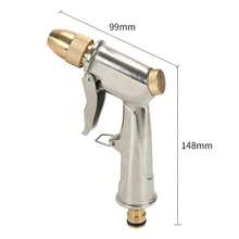 1 Peça Borrifador de Mangueira de Jardim de Metal Resistente, 4 Padrões de Pulverização, Alta Pressão, Para Irrigação Manual de Plantas e Gramados, Lavagem de Carros, Animais de Estimação no Quintal