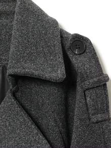 Seelio 秋冬新款女装时尚经典双排扣风衣外套毛呢大衣