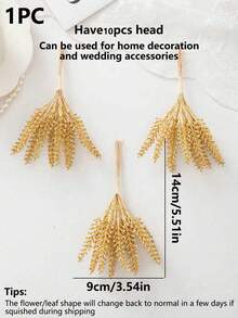 1/3/5/250PCS Artificial Small Golden Leaf Bouquet, Diy Flower Wreath Material, Wedding Decoration, Home Decoration, Valentine's Day Gift, New Year's Gift, Candy Box Packaging, Birthday Party Cake Decoration Material, Home Office Holiday Decoration, Dining Table Decoration, Farmhouse Christmas Center Piece Kitchen Dining Table Decoration, Autumn Home Decoration, Winter Decoration, Halloween Decoration, Christmas Decoration, Birthday Gift