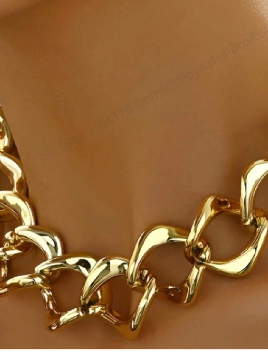 قلادة طويلة للنساء من الأكريليك بطراز فرنسي أنيق، بتصميم الشوكر، مناسبة كهدية عيد الحب، بطراز الهيب هوب الأمريكي