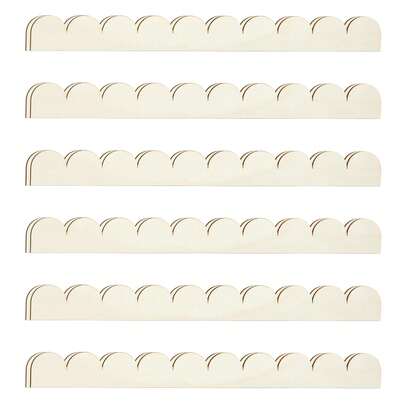 Handcraft Wooden Edge Trim – Scalloped Design Unfinished Molding For DIY Home Decor, Cabinet Doors, Furniture Refinishing & Frame Accents