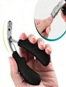 3pcs Professional Nail Clipper Set, Modern Style, Stainless Steel Blades, Curved, Wide Opening, Anti-Splash, Long Handle, Curved Nail Trimmer, Suitable For Thick Nails, Fragrance-Free, Suitable For Men And Elderly, Great Gift For Travel, Friends, Boyfriends, Parents, Ideal For Halloween And Christmas