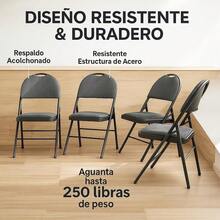 Maxchief - Maxchief Silla Plegable de Acero Cojinada 1 Pza - 1 - Ver 7