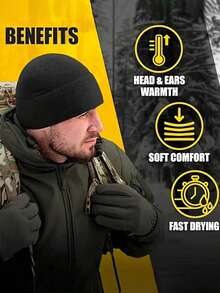 1pc,5pcs Men's Winter Cycling Caps - Breathable & Stretchable KnitFabric, Machine Washable, Warm Skull Caps For Cold Weather Ridingldeal Christmas Gift - Multicolor - View 8