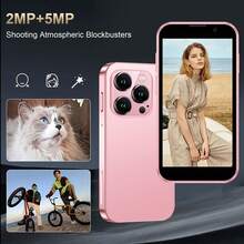 SOYES 3G Wifi Mini Phone & 2GB+16GB - 3-Inch HD Display, 1000mAh Battery, USB-C Charging & SIM Slots. Student Cellphone. With Phone Case. Phone Camera. Halloween Poison. Christmas Present - 粉色 - 查看 2