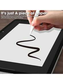 2片装升级加厚磨砂屏幕保护膜，兼容第11/10/9/8/7/6/5代，10.9英寸/10.2英寸/9.7英寸iPad Air7/Air6/Air5/Air4/Air3/Air2/Air1，Pro 9.7英寸/Pro 10.5英寸，PET材质平板电脑书写绘画保护膜 - 1pc - 查看 5