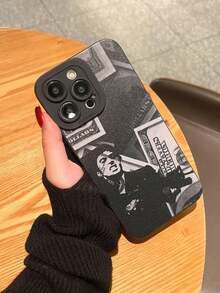 Gun Man Dollar Sign Collage Pattern Shockproof Phone Case Compatible With IPhone 16 Pro Max, 14, 13, 12, 11 Pro Max, XS Max, X, XR, 8, 7, Suitable As Birthday Gift, For Girlfriend, Boyfriend Or Personal Use Waterproof Anti-Fall Scratch Resistant,Suitable For IPhone 17 Air - 黑色 - 查看 3