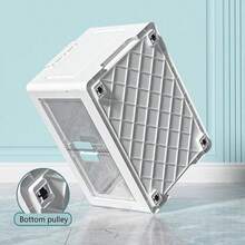 Gabinete de almacenamiento mvil de doble puerta con caja plegable que ahorra espacio, organizador de libros para sala de estar - A + Pequeño - Ver 5