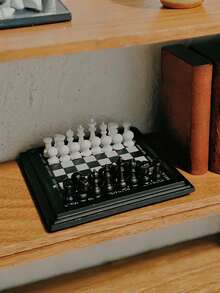 4.8cm Dollhouse Mini International Chess Set, Luxury Black & White Metal Chessboard, Black & White Chess Pieces, Chess Strategy Game, Mini Model Puzzle Props, Miniature BJD Scene, Fashionable Mini Chess, Miniature Home Decor Scene, Realistic Metal Chessboard & Pieces, Miniature Home Decor Props & Accessories - Multicolor - View 8