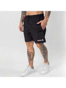 KIT 3 BASIC HURLEY SURFING SHORTS BERMUDA TACTEL ELASTANE DRY FIT SUMMER - 黑色 - 查看 5