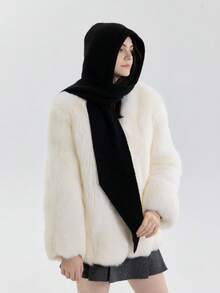 1 Khăn trùm đầu hình tam giác màu trơn cho nữ, chất liệu nylon phong cách đường phố dễ thương, thời trang đa năng và vui tươi, thích hợp mặc khi đi làm trong nhà/ngoài trời, mặc mùa thu/đông - Nhiều màu - Xem 10