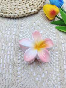 1pc/3pcs/4pcs/6pcs/9pcs 8cm Hibiscus Flower Shaped Hair Clips, Blue/Pink/Purple Lightweight Plastic Bathroom Hair Accessories Suitable For Daily Outing, Casual Party, Commute, Beach Holiday, Ponytail, Bun, Face Washing, Makeup, Outfit Matching Fashion Claw Clips