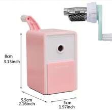 5-Gear Adjustable Manual Pencil Sharpener, Desk Pencil Sharpener With Container, Suitable For Children, Adults, Artists, Schools, Home Office Supplies, Black VB95 Art Sketch Pencil Sharpener With 5 Thickness Settings