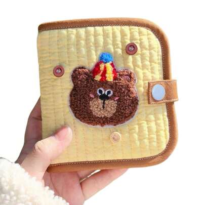 可爱卡通熊钱包，带可拆卸零钱包、卡槽和双钞位，实用百搭，大容量硬币收纳空间，多层设计
