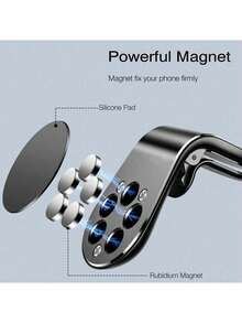 Universeller L-förmiger magnetischer Handyhalter - starke Haftung, verstellbarer Winkel, Lüftungshalterung, kompaktes Design - geeignet für Autohandyhalter und stabiler L-förmiger magnetischer Autohandyhalter - Lüftungshalterung, universelle Haftung - genießen Sie bequemes Freihändefahren, kreativer magnetischer L-förmiger Lüftungshalter für Autos, Aluminiumlegierung-Material, verschiedene Farben erhältlich, passend für alle Automodelle Lüftungen und Smartphones