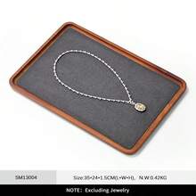 Oirlv 1 Giá đỡ trưng bày trang sức bằng gỗ màu xám, dùng để đựng nhẫn, bông tai, mặt dây chuyền, vòng tay, đồng hồ, giá đỡ trưng bày được thiết kế để trưng bày hoa tai, mặt dây chuyền, vòng tay và đồng hồ. Giá đỡ này là một sự bổ sung đa năng cho đồ trang trí của bạn. - Màu xám đen - Xem 11