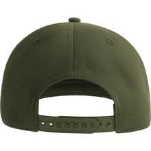 Unisex Adult James 6 Panel Polyester Snapback Cap (Olive) - 100%  Polyester - 200gsm - (AB702) - Olive Green - View 2