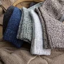 5 Pairs Of Women'S Warm Winter Socks, Thick And Warm Mid-Tube Snow Boot Socks, Warm Retro Thick Line Solid Color Socks - Multicolor - View 4