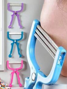 1pc Face Hair Remover, Spring-Loaded Hair Removal Device, Body Hair Trimmer, Suitable For Face, Arms, Legs, Stainless Steel Grooming Tool