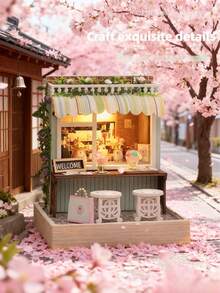 DIY Miniature House Handmade Craft Shop Micro Scene Assembly Model