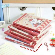 1pc , A7 Apple Duoduo Office Notebook Cute Rubber Cover Notebook Portable Pocket Notebook Student Mini Portable Notebook Word Book Simple Handbook Creative Small Gift - Màu sắc ngẫu nhiên - Xem 1