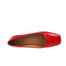 Geeyea A Pair Of Women's High Heels, Thick Heel Design, Bright Red Color, Suitable For Christmas And Halloween Wear, Thick Heel High Heels, Elegant Women, Uniform Commuting Wear, Unique Style - Đỏ - Xem 7