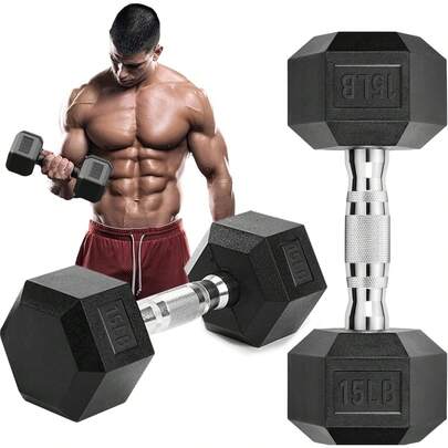 DQST 2 PCS Mancuernas, Mancuernas Hexagonales, Pesas para Ejercicio, Unisex y Fáciles de Ejercitar en Casa