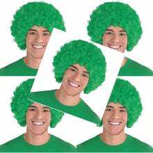 Amscan Curly Party Wig Costume Green - 綠色 - 查看 1