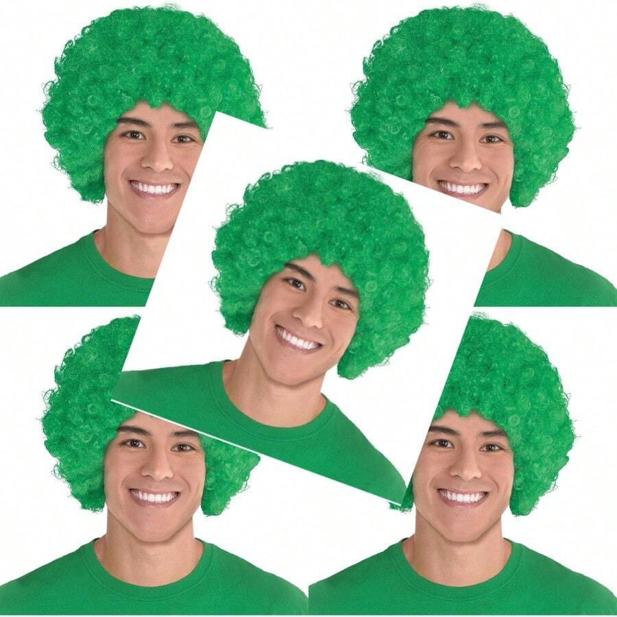 Amscan Curly Party Wig Costume Green - 綠色 - 查看 1