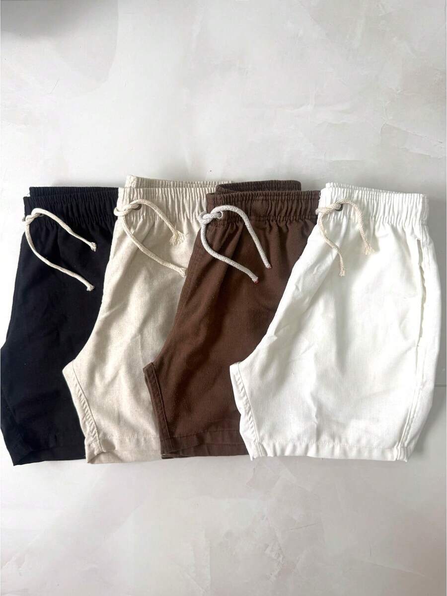 Kit 4 Bermuda Shorts In Premium Linen Shorts Mauricinho Shorts - Rust Brown - View 1