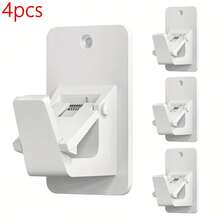 Universal Curtain Rod Brackets, No Drill Curtain Rod Brackets, Self-Adhesive Curtain Rod Brackets, No Nail Curtain Rod Hooks, Suitable For Bathroom, Bedroom, Living Room And Kitchen - White - View 10