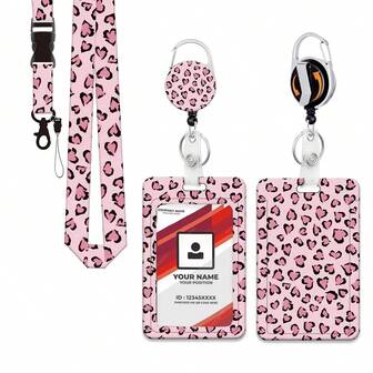 一套包含：1个证件夹、1条挂绳和1个卡套。简约个性化挂绳证件套，多功能可伸缩护士证件夹，旋转夹，护理配件，商务竖款卡套，适用于办公室、学校、教师、护士、女性。