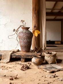 Vază ceramică clasică, formă de artă estetică, stil Wabi-Sabi, pentru birou, living, dormitor, sufragerie, decor minimalist pentru casă și grădină, vază pentru flori uscate și artificiale, cadou unic pentru sărbători, ziua de naștere, petrecere, prieteni și familie