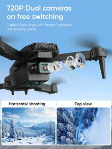 AXNEN Best Selling! Brand New E88PRO Dual Camera Quadcopter Drone With 720P Camera And FPV Remote Control, Features Optical Flow Hovering, One-Key Landing, Comes With Portable Storage Case - Ideal For Beginners, Perfect Gift For Christmas And Holidays!