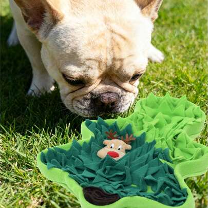 BJAYPET حصيرة شم الكلاب لسلسلة عيد الميلاد 2025 الجديدة، حصيرة شم شجرة عيد الميلاد/حصيرة شم/حصيرة عمل الأنف/لعبة تدريب الكلاب على البطء في الأكل