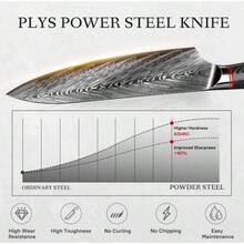 8-Inch Chef Knife Japanese For Kitchen: High Carbon Stainless Steel Sharp Cooking Knives Cutting Vegetable Ergonomic Handle