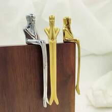 1pc Creative Wardrobe Cabinet Door Pure Copper Little Gold Man Handle, Creative Nordic Style Solid Brass Wine Cabinet Pull Handle, Sculpted Cabinet Pull Handle, Polished Brass Creative Long Handle, Including Installation Hardware, Suitable For Wardrobe Doors, Decorations, Luxury Home Decor | Exquisite Cabinet Knob | Polished Metal, Cabinet Decorative Hardware - Gold - View 5