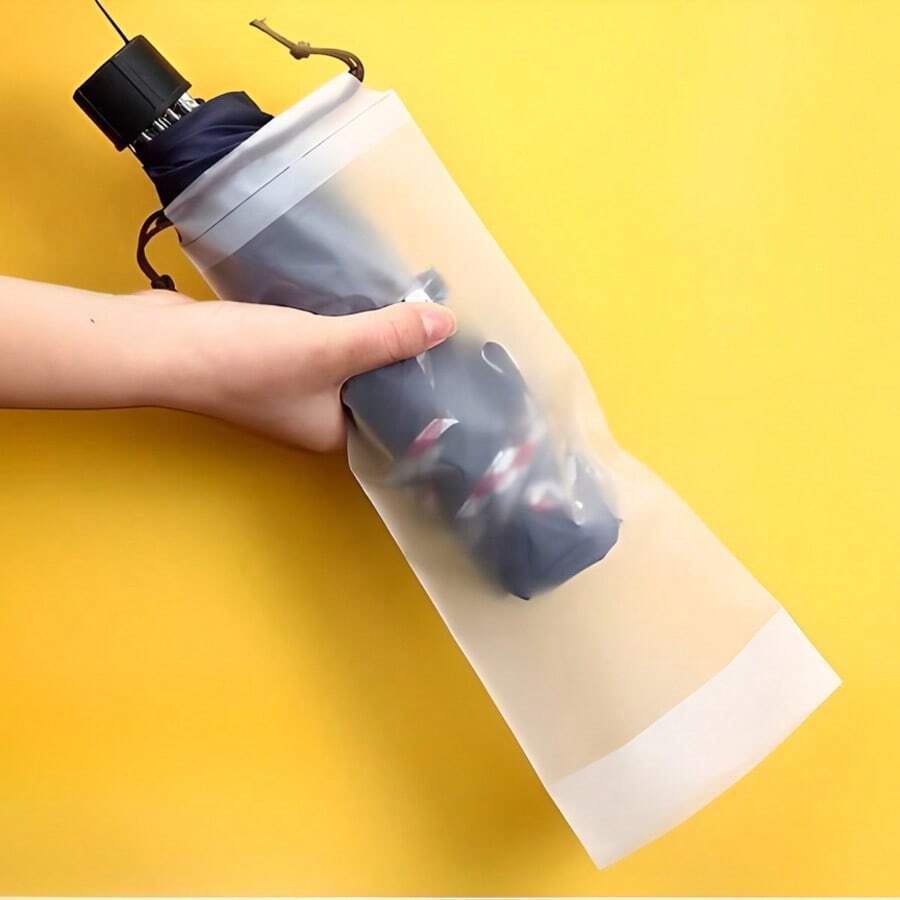 5PCS New Style Umbrella-Specific Waterproof Sealable Bag: Portable For Car Use & Compatible With Student Folding Umbrellas, Drawstring Design For Moisture-Proof & Leak-Proof Performance, Making Outdoor Storage More Worry-Free - View 1