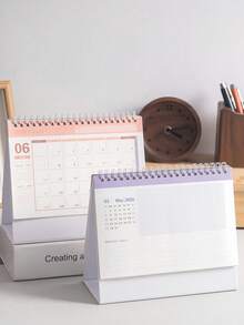 Minimalist Desktop Calendar, Suitable For Office Desk, Vertical Flip-Page Desktop Calendar For Planning, Scheduling And Daily Routine, Available In Multiple Colors, Can Be Used As Decor Or Christmas Gift - Multicolor - View 5