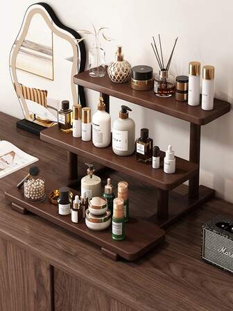 1 platsbesparande stegförvaringsställ - 3-våningars modern köksorganisatör, perfekt för parfymer, läppstift, kosmetika, kryddor, kaffe, porslin, skafferi och köksorganisation. Platsbesparande design - perfekt present för små utrymmen, robust förvaringsenhet, köksförvaring och organisation, skafferiförvaring, kökstillbehör, hållbar konstruktion, hemmakockar.