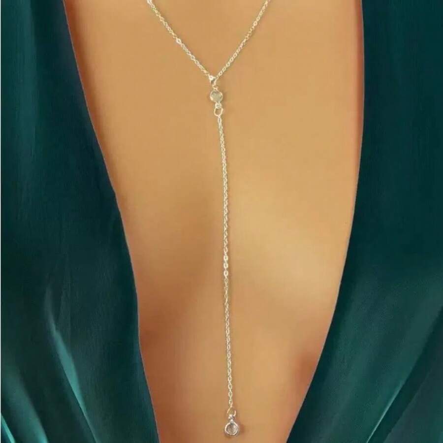 New Necklace Temperament Versatile Chain, Simple Long Fringed Holiday Necklace Women's Jewelry - Silver - View 1