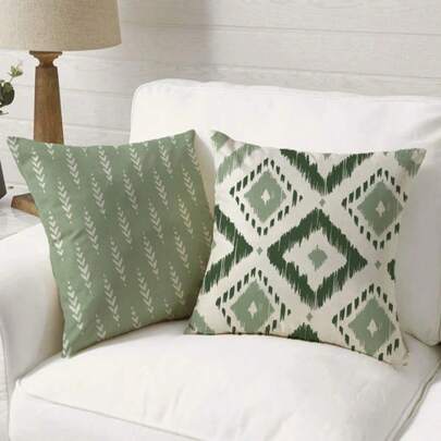 2D, 4 Packs Modern Nordic Geometric "HOME Sweet Home" Throw Pillow Covers - 17.7*17.7 Inches, 100% Polyester, Single-Side Print, Machine Washable With Zipper, Suitable For Bedroom Porch Terrace Sofa Living Room Outdoor (Without Pillow Cores)