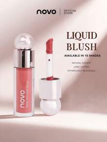 NOVO Blush Cair 3-in-1, Highlighter & Contour, Blush Matte untuk Tampilan Wajah Alami, Cocok untuk Sehari-hari, Panggung, Festival, Wisuda, Riasan Ulang Tahun, Merek Wanita, Halloween - B07 ANGGREK GELAP - View 2