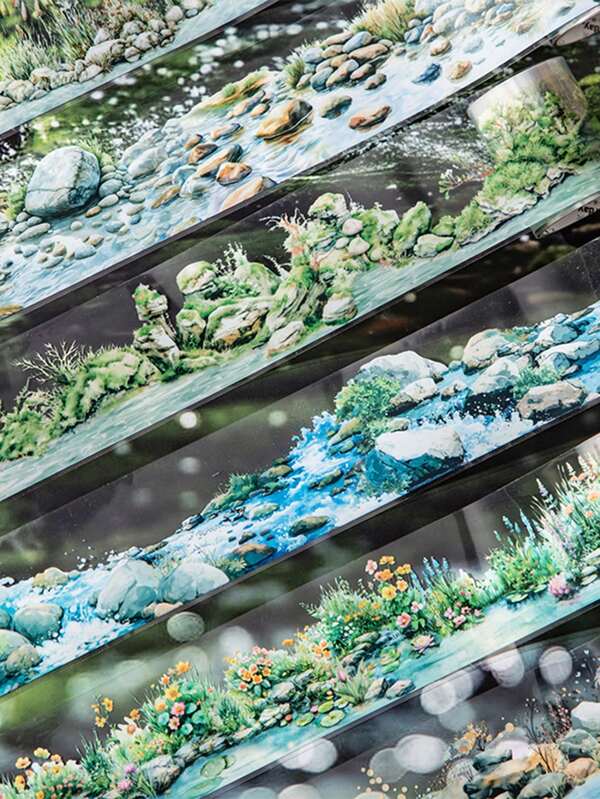 1 Roll Seine River Themed PET Decorative Tape, Suitable For Scrapbooking, Phone Cases, Diaries, Frames, Envelopes, Crafts And Other DIY Collage And Decor - Interesting And Personalized Layering Material