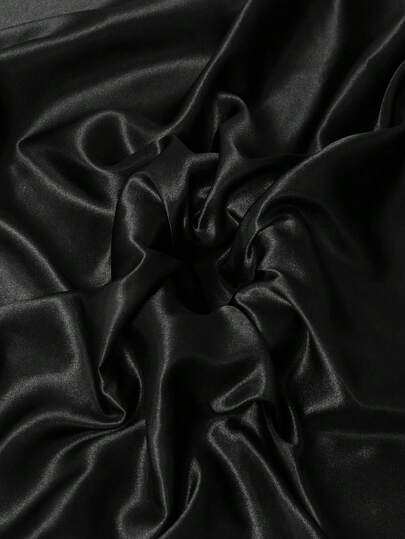 1pc Black Soft Satin Fabric, Suitable For Wedding Dress, DIY Crafts, Clothing, Drapery, Sewing
