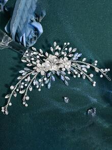 1pc Shiny Bridal Headband, Wedding Party Celebration Ball Accessory For Women, Suitable For Autumn/Winter, Halloween, Holidays