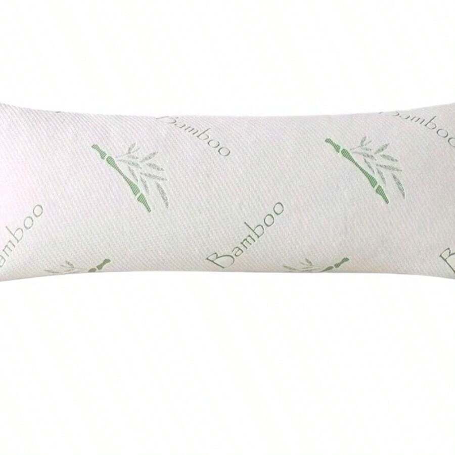 Bamboo Bolster Long Pillow With Memory Foam Filling And Zipper Cover Machine Washable. - Double (137*45Cm)4 .6Ft - View 1