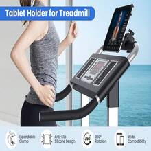 2-In-1 Holder For Treadmill, Spin  Tablet Holder Mount, Exercise  Phone Holder, Anti-Slip  Design Mount, Fits All 5.5-12.9" Cell Phones And Tablets