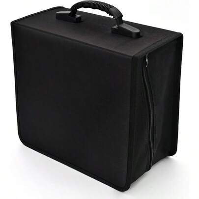 CD Case 432 Capacity DVD Case Holder Heavy Duty Zipper Protective Movie Media Storage Organizer Binder Wallet For Car Home Office Travel