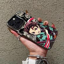 Estuche Anti-Caída Mate para iPhone 16, 15, 14, 13, 12, 11 Pro Max, X, XR, XS Max, 7 Plus - : Kimetsu no Yaiba (Chico de Sangre Caliente) - Color mezclado 1 - Ver 7